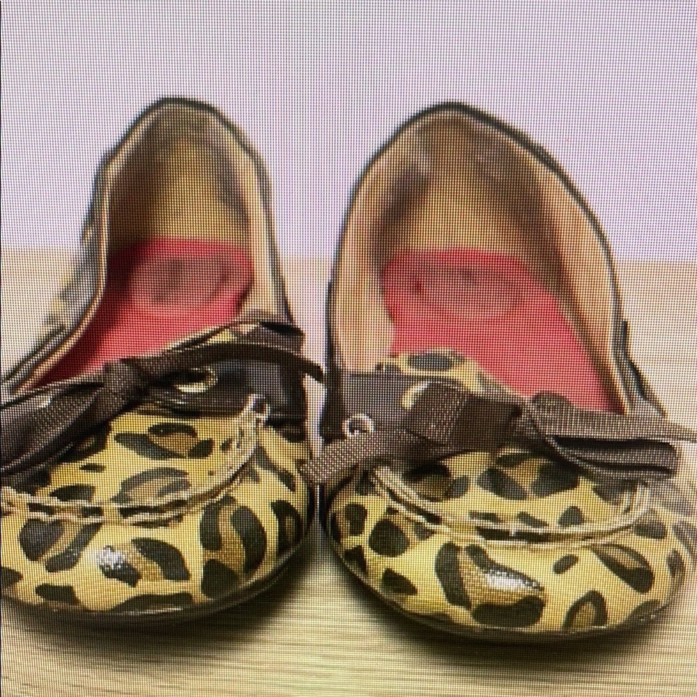 Leopard Print Loafers with Bow